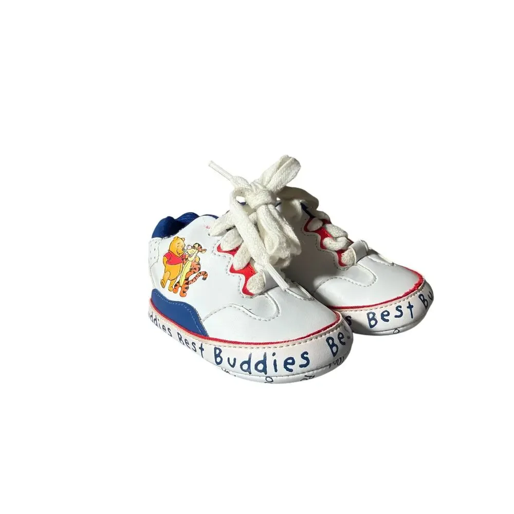 Vintage 90s Winnie The Pooh and Tigger Newborn Crib Shoes Tennis Shoes  Size 1